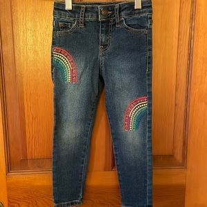 Skinny Jeans with rainbow detailing